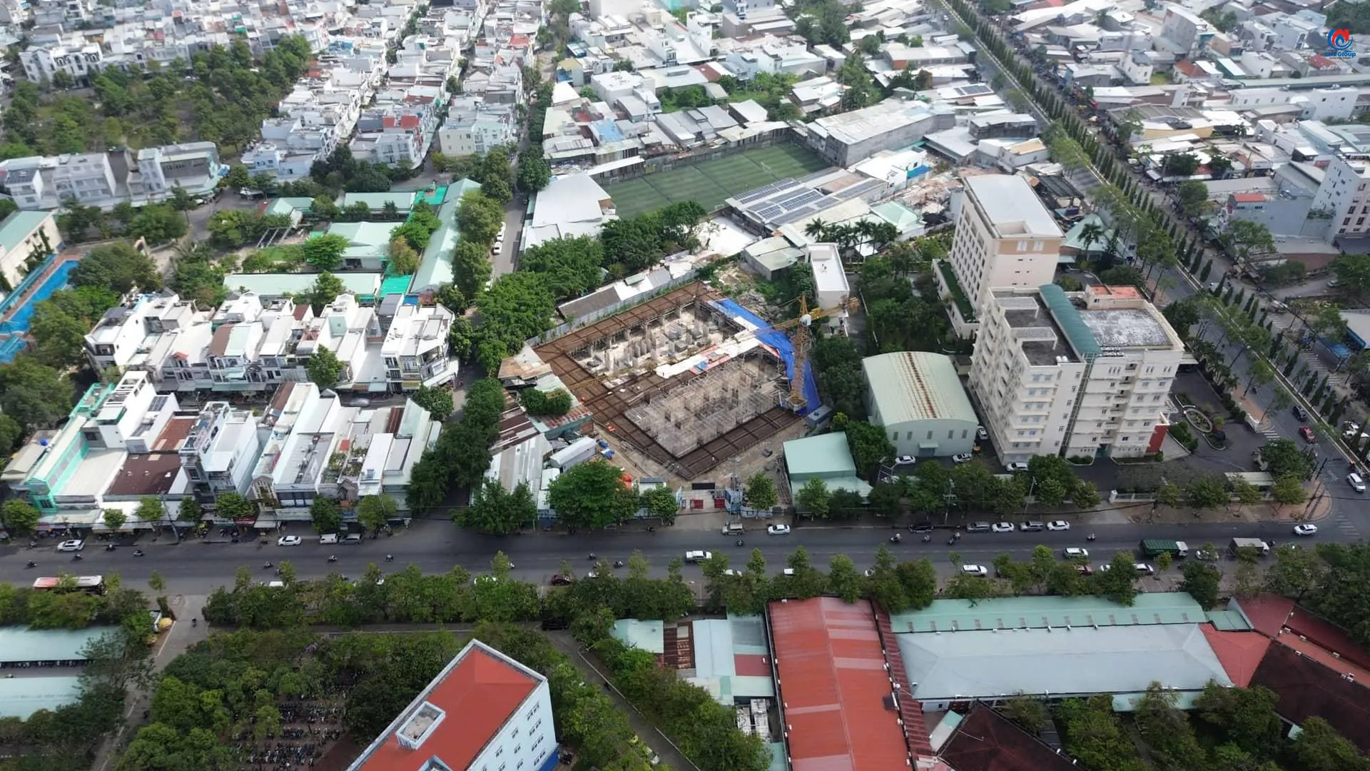 Tiến độ thi công Thiên Quân Marina Plaza Cần Thơ chụp bằng flycam
