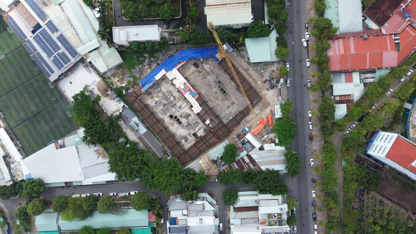 Tiến độ thi công Thiên Quân Marina Plaza Cần Thơ chụp bằng flycam